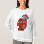 Koala als Feuerwehrmann mit Hydranten T-Shirt (Vorderseite)