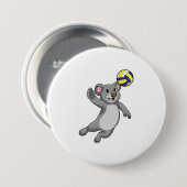 Koala als Volleyballspieler mit Volleyball Button (Vorne & Hinten)