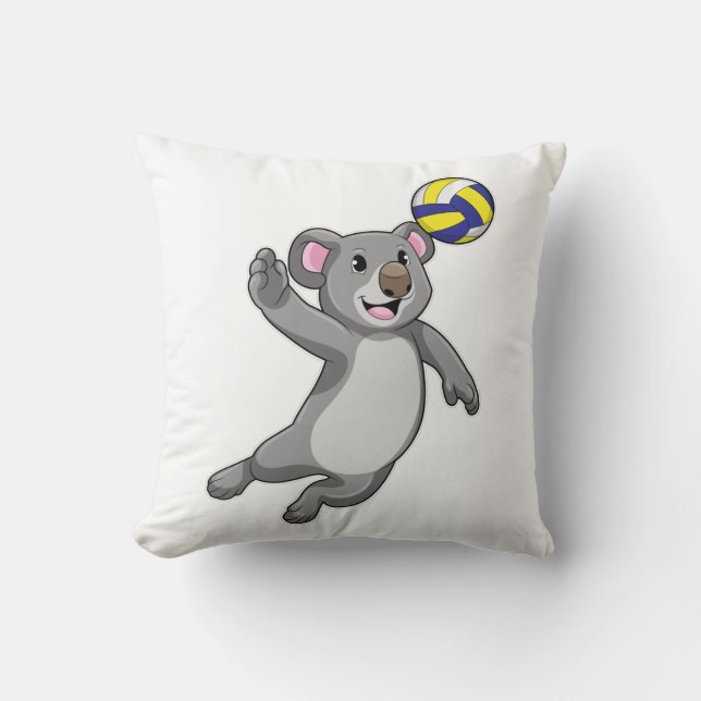 Koala als Volleyballspieler mit Volleyball Kissen (Vorderseite)