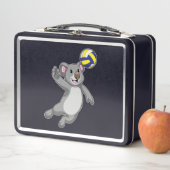 Koala als Volleyballspieler mit Volleyball Metall Brotdose (Beispiel)
