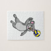 Koala als Volleyballspieler mit Volleyball Puzzle (Horizontal)