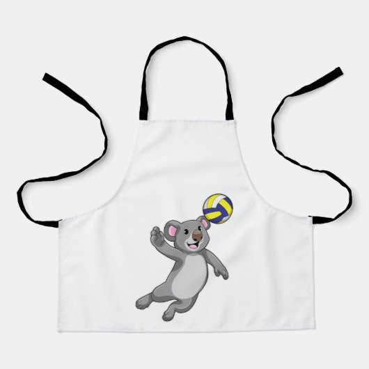 Koala als Volleyballspieler mit Volleyball Schürze (Vorderseite)
