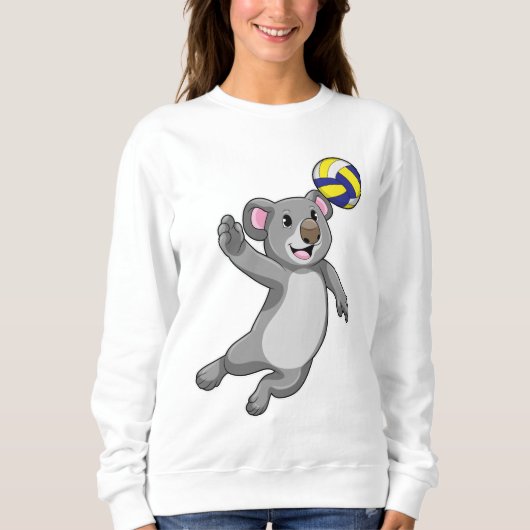 Koala als Volleyballspieler mit Volleyball Sweatshirt (Vorderseite)