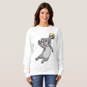 Koala als Volleyballspieler mit Volleyball Sweatshirt (Vorne ganz)