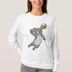 Koala als Volleyballspieler mit Volleyball T-Shirt