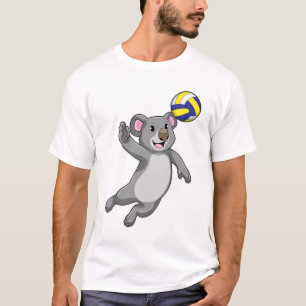 Koala als Volleyballspieler mit Volleyball T-Shirt