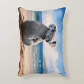 Koala am Sandstrand Dekokissen (Vorderseite(Vertikal))
