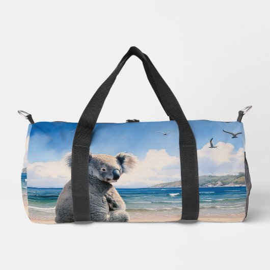 Koala am Sandstrand Duffle Bag (Vorderseite)