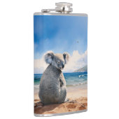 Koala am Sandstrand Flachmann (Rechts)
