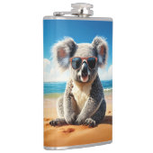 Koala am Sandstrand Flachmann (Rechts)