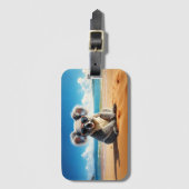 Koala am Sandstrand Gepäckanhänger (Vorderseite Vertikal)