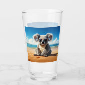 Koala am Sandstrand Glas (Rückseite)