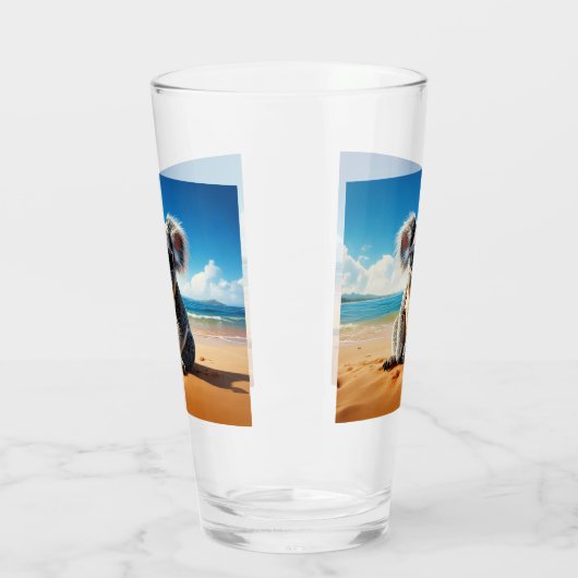 Koala am Sandstrand Glas (Links)