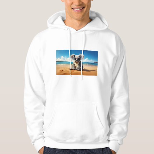 Koala am Sandstrand Hoodie (Vorderseite)