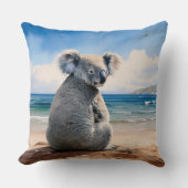 Koala am Sandstrand Kissen (Vorderseite)