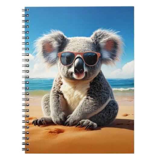 Koala am Sandstrand Notizblock (Vorderseite)