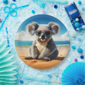 Koala am Sandstrand Pappteller (Party)