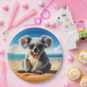 Koala am Sandstrand Pappteller (Party)