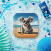 Koala am Sandstrand Pappteller (Party)
