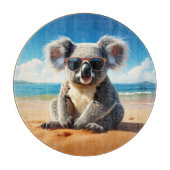Koala am Sandstrand Schneidebrett (Vorderseite)