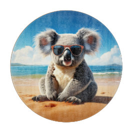 Koala am Sandstrand Schneidebrett