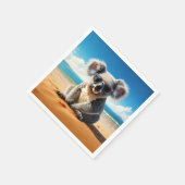 Koala am Sandstrand Serviette (Ecke)