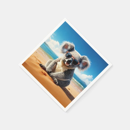 Koala am Sandstrand Serviette (Ecke)