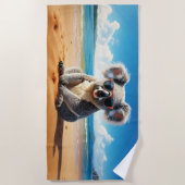 Koala am Sandstrand Strandtuch (Vorderseite)