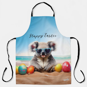 Koala am Strand mit Ostereiern Frohe Ostern Schürze