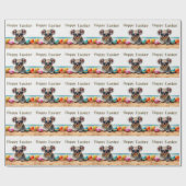 Koala am Strand mit Ostereiern Happy Oaster Geschenkpapier (Flach)