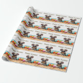 Koala am Strand mit Ostereiern Happy Oaster Geschenkpapier (Ungerollt)