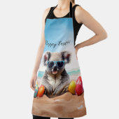 Koala am Strand mit Ostereiern Happy Oaster Schürze (InSitu)