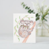 Koala an der Zweigstelle Tree Postkarte (Stehend Vorderseite)