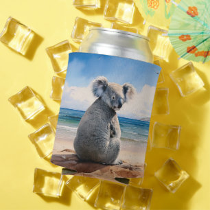 Koala an einem sandigen Strand Frohe Weihnachten Dosenkühler