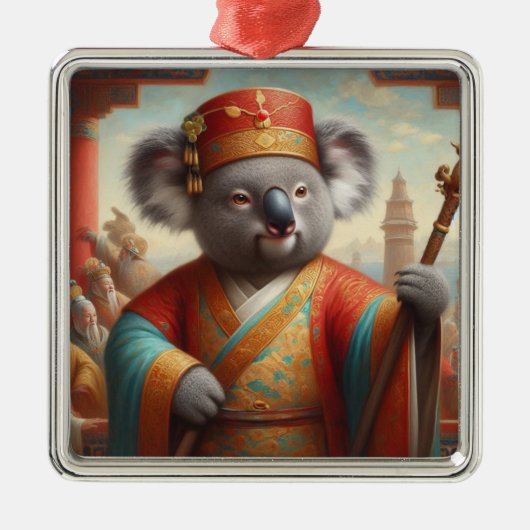 Koala Ancient China Ornament Aus Metall (Vorne)