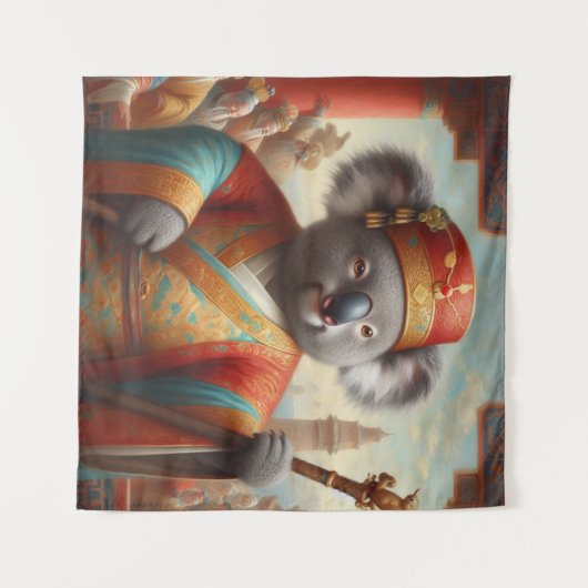 Koala Ancient China Wandteppich (Vorderseite (Horizontal))