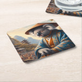 Koala Ancient Japan Rechteckiger Pappuntersetzer (angewinkelt)