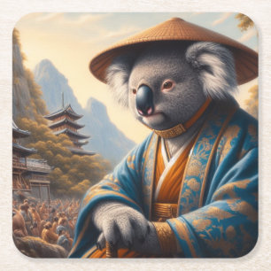 Koala Ancient Japan Rechteckiger Pappuntersetzer