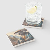 Koala Ancient Japan Steinuntersetzer (Seitenansicht)