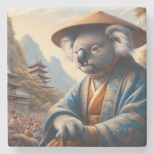 Koala Ancient Japan Steinuntersetzer (Vorderseite)