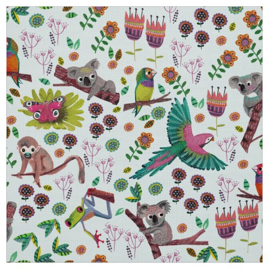 Koala Animal Kids Kinderzimmer Girls | Stoffvorhan Stoff (Muster)
