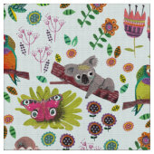 Koala Animal Kids Kinderzimmer Girls | Stoffvorhan Stoff (Nahaufnahme)