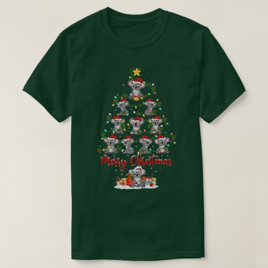 Koala Animal Lover Matching Santa Koala Weihnachte T-Shirt (Design vorne)