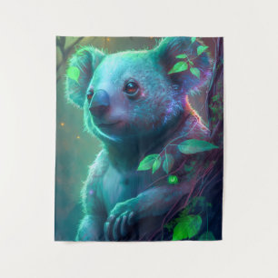 Koala Animal Portrait Malerei Wildlife Wandteppich