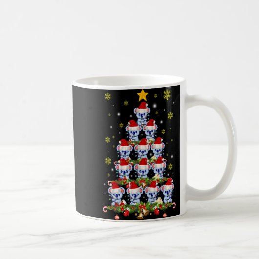 Koala Animal Xmas Koala Christmas Tree T Shirt Kaffeetasse (Rechts)