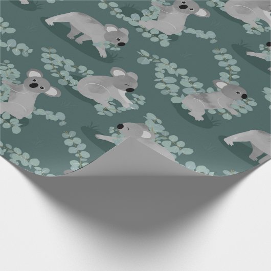 Koala-Ansammlung Geschenkpapier (Ecke)