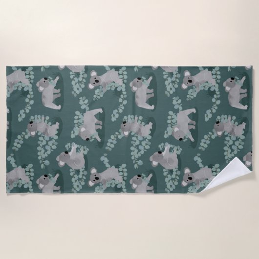 Koala-Ansammlung Strandtuch (Vorderseite)