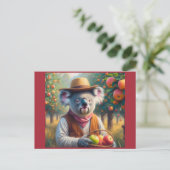 Koala Apple Orchard Postkarte (Stehend Vorderseite)
