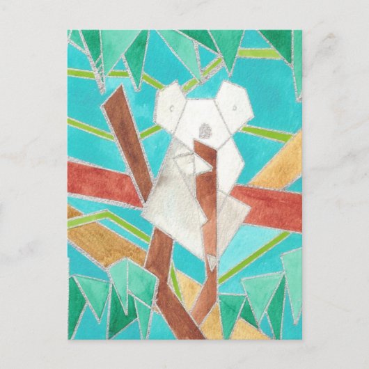 Koala-Aquarellkunst Postkarte (Vorderseite)