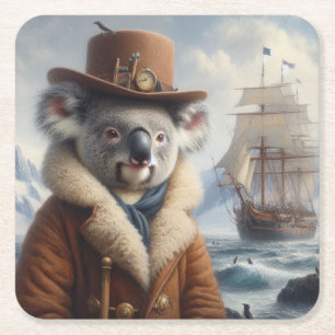 Koala Arctic Explorer Rechteckiger Pappuntersetzer